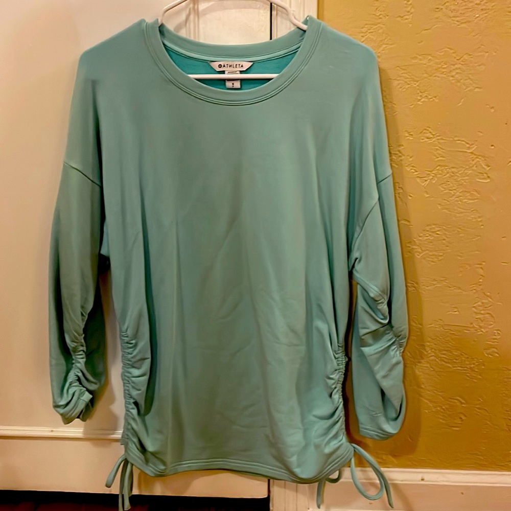 Sz Small NWOT Teal Athleta 3/4 Sweatshirt